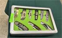 Tin of Pocket Knives