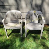 (2) PLASTIC STACK CHAIRS