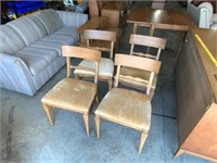 Lenoir Chair Company MCM blonde vintage chairs