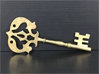 Oversized brass skeleton key
