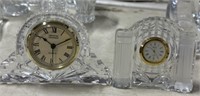 2 Lead crystal clocks