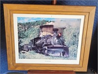 Vintage Train Art 24.5"× 20.5 "