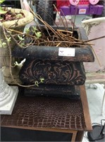 Blackened terra-cotta planter