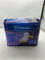Breeze maxi pads with wings size 5 overnight