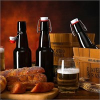 Amber Glass Beer Bottles(Case of 8)