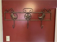 40" Metal Cowboy Coat Rack