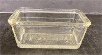 Glass Vintage butter tub for stick butter