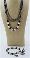 Hematite Necklace Set