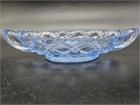 Vintage Diamond Block Blue by Imperial Pickle Dish