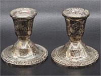 Pair of Weighted Sterling Candlesticks
