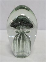 Vintage Large Art Glass Jellyfish Paper Weight