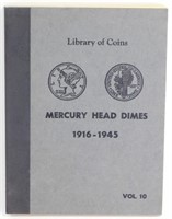 Vintage Library of Coins Book - Mercury Dimes