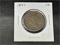 1851 Large Cent VG