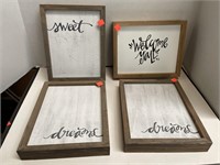 4 ct. - Wood Home Signs
