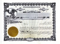 Vintage Blank Stock Certificate