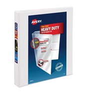 Avery 1" Ring Binder, Heavy Duty with Clear Cover