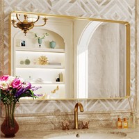Suidia Bathroom Mirror, 24" x 36" Wall Mounted Van