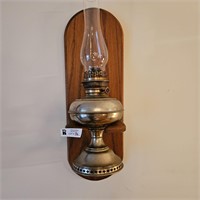 Oil Lamp With Oak Holder