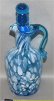 MCM Rainbow Blue End of Day Glass Cruet w/