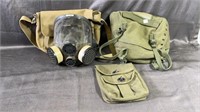 North Gas mask with carrying bag, military gas