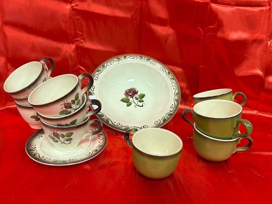 Metlox Poppy trail Teacups, Bowl 1 saucer