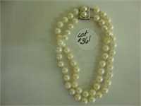 7 inch double strand pearl bracelet.