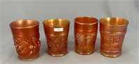 Lot of 4 N's tumblers - marigold