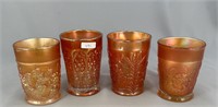 Lot of 4 tumblers - marigold