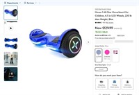 B3828  Hover-1 All-Star Hoverboard 6.5 in Blue