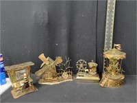 Lot of Metal Wind Up Music Boxes