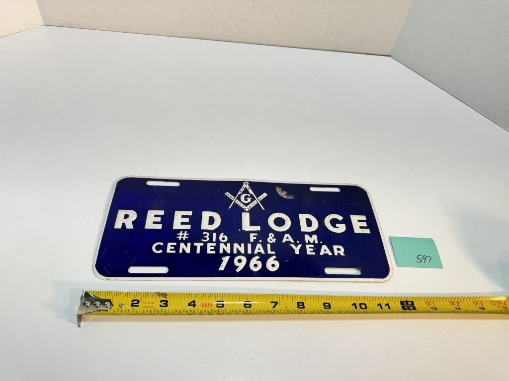 1966 Reed Lodge License plate