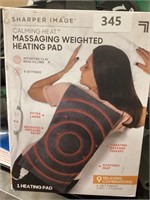 Sharper Image massaging weighted heating pad