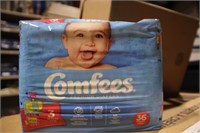 1 PKG DIAPERS - COMFEES (36) (16-28 LBS)