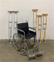 Crutches And Wheel Chair