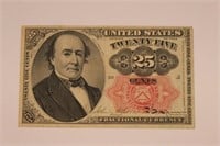 1874 25¢ Fractional United States Currency