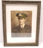 1947 Portrait of a Soldier Framed 13" x 16"