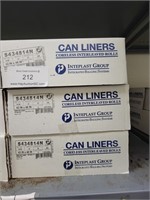 Can Liners. 3 cases. 43 x 48.  8 rolls a case