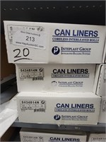 Can Liners. 3 cases. 43 x 48.  8 rolls a case
