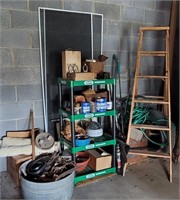 Tools, Ladder, Shelf, Bucket +
