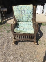 Outdoor PVC Wicker Rocker Rocking Chair with