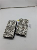 Black and white elephant wallets
