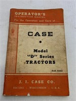 Case, Model D Series Tractors Operators Instructio