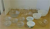 K- Assorted Glass Bowls