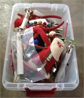 (O) Vintage Christmas Ornaments in plastic