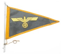 WWII GERMAN KRIEGSMARINE CASED CAR PENNANT