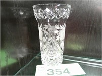 Vintage Lead Crystal Hand Cut Vase