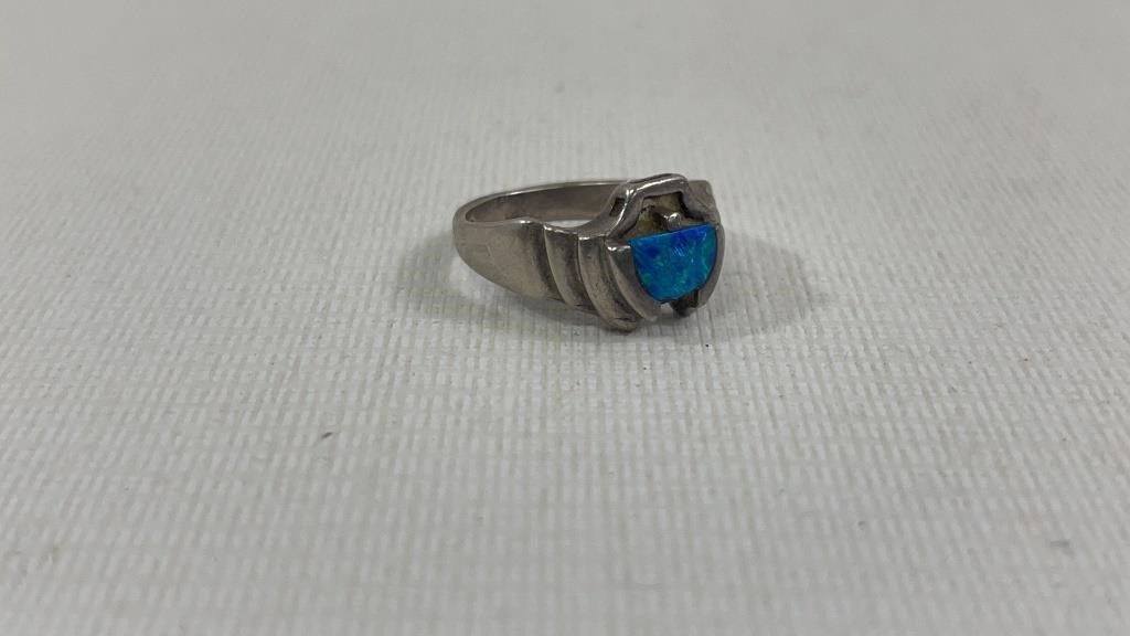 Vintage .925 Silver & Opal Ring
