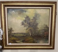 Framed oil on canvas 31” x  27”  By Frank G?