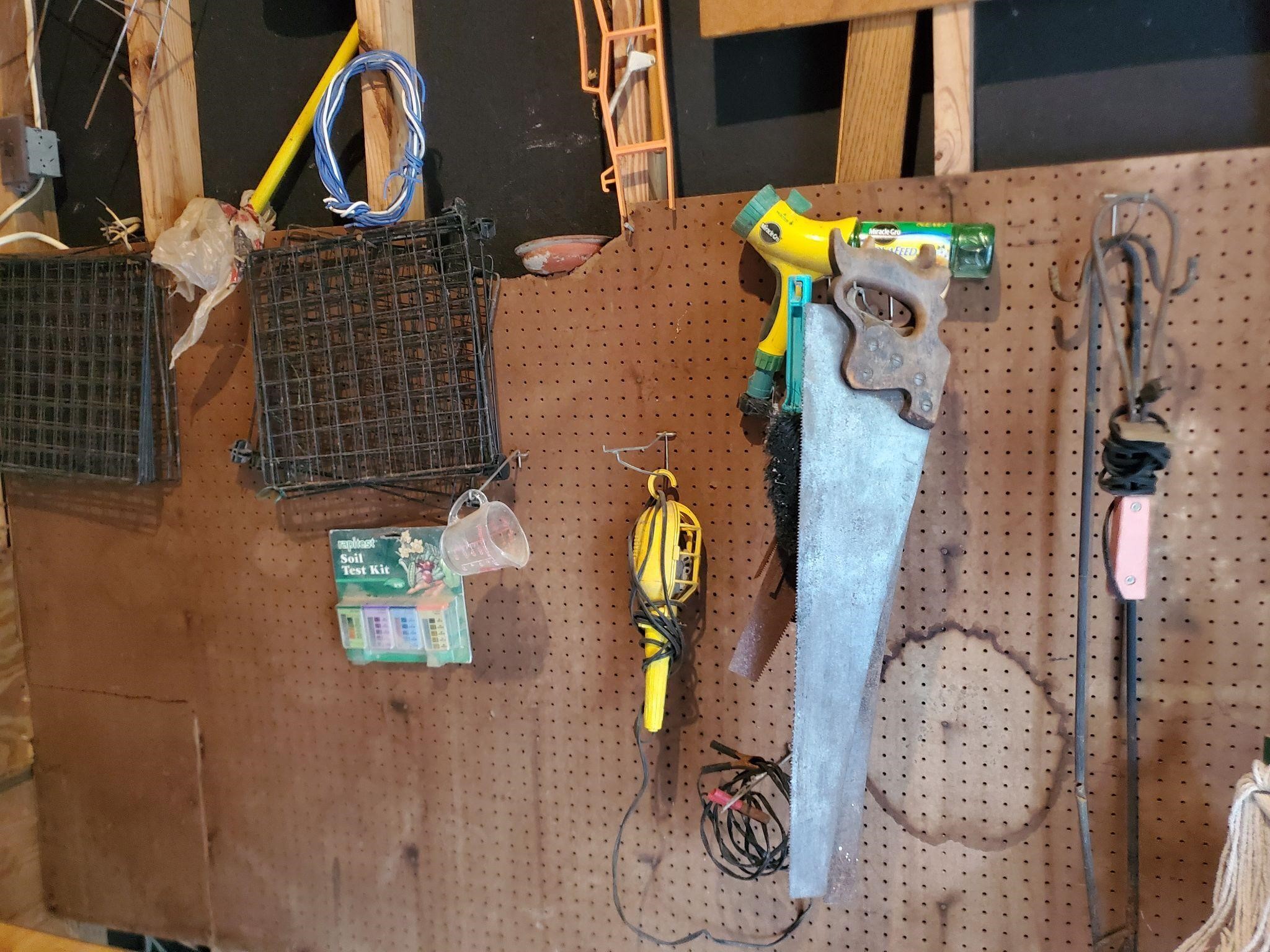 Contents hanging on wall saws and more