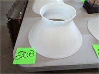 Milk Glass Oil Lamp Shade